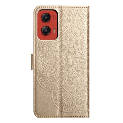 For Motorola Moto G Stylus 5G 2024 Flower Embossed Leather Phone Case(Gold) - Motorola Cases by buy2fix | Online Shopping UK | buy2fix