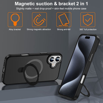 For iPhone 16 Pro Max Skin Feel MagSafe Magnetic Holder Phone Case(Transparent) - iPhone 16 Pro Max Cases by buy2fix | Online Shopping UK | buy2fix