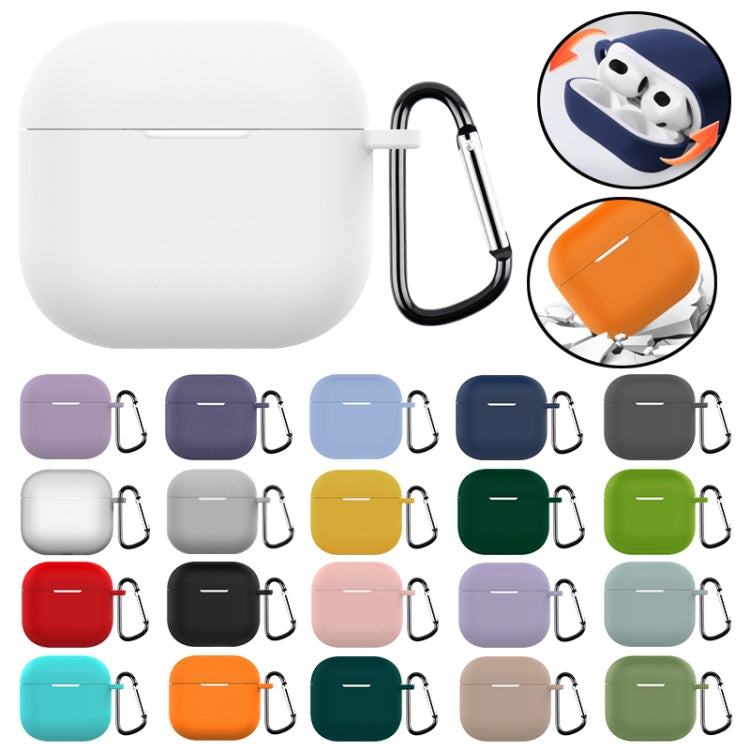 For AirPods 4 Silicone Earphone Protective Case with Hook(Mint Green) - For AirPods 4 by buy2fix | Online Shopping UK | buy2fix