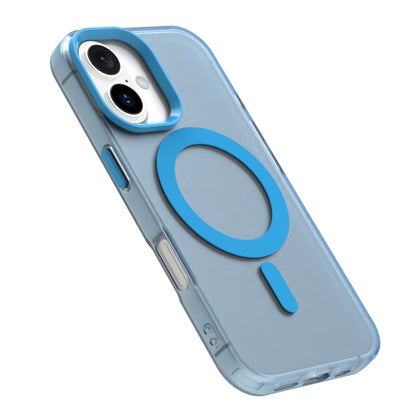 For iPhone 16 Plus Candy Magsafe PC Hybrid TPU Phone Case(Blue) - iPhone 16 Plus Cases by buy2fix | Online Shopping UK | buy2fix