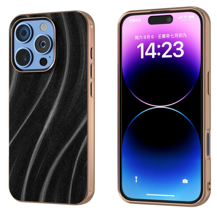 For iPhone 16 Pro Nano Electroplating Galactic Pattern Protective Phone Case(Black) - iPhone 16 Pro Cases by buy2fix | Online Shopping UK | buy2fix