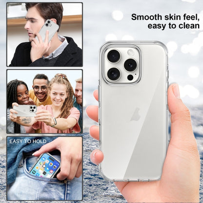 For iPhone 16 Pro Metal Buttons PC Hybrid TPU Phone Case(Transparent) - iPhone 16 Pro Cases by buy2fix | Online Shopping UK | buy2fix