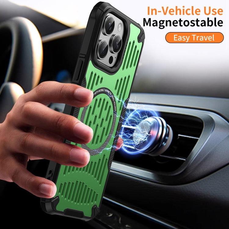 For iPhone 16 Pro Max Ice Front Cooling MagSafe Magnetic Phone Case(Sapphire Blue) - iPhone 16 Pro Max Cases by buy2fix | Online Shopping UK | buy2fix