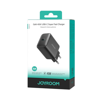 JOYROOM JR-TCG13 45W GaN USB-C / Type-C Port Super Fast Charger, Plug:EU Plug(Black) - USB Charger by JOYROOM | Online Shopping UK | buy2fix