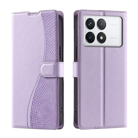 For Redmi K70 Voltage Ultra-thin Dot Leather Phone Case(Purple) - K70 Cases by buy2fix | Online Shopping UK | buy2fix