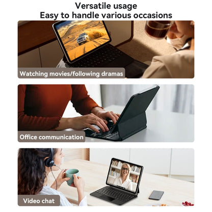 For iPad Pro 12.9 2020 / 2018 Yesido Dual-sided Clip Digital Display Magnetic Keyboard Leather Case(Black) - For iPad Pro by Yesido | Online Shopping UK | buy2fix