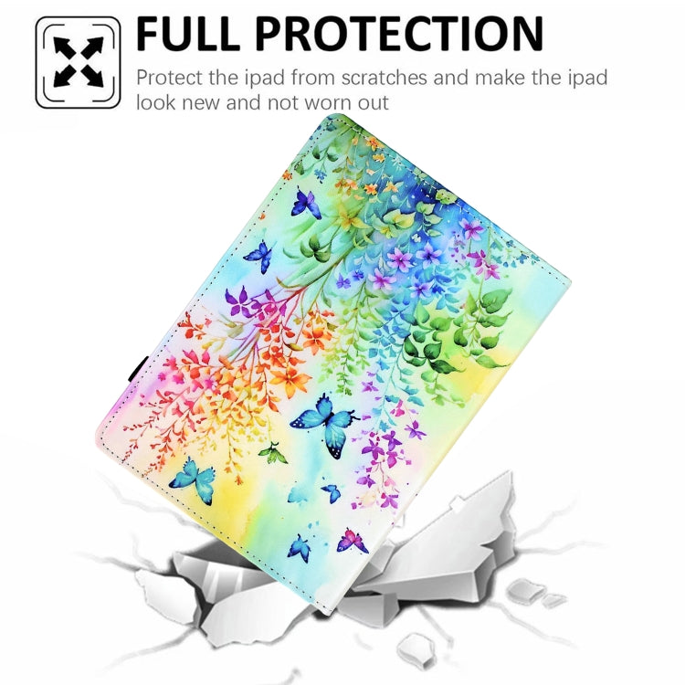 For iPad Pro 11 2024 Painted Pattern Leather Tablet Case(Colorful Flowers) - iPad Pro 11 2024 Cases by buy2fix | Online Shopping UK | buy2fix