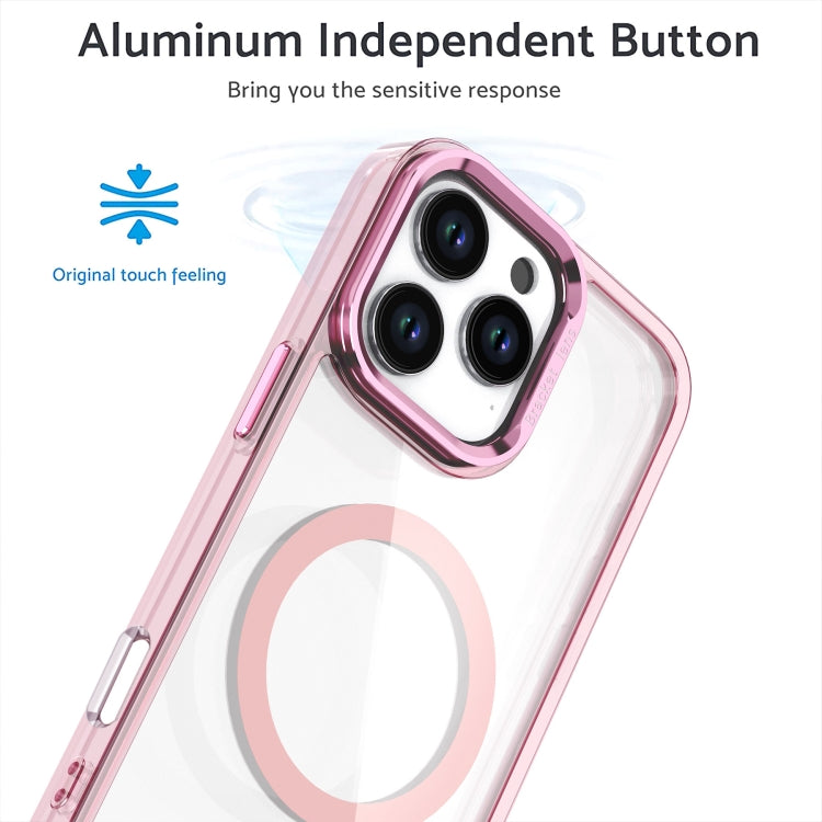 For iPhone 16 Plus Acrylic Camera Holder MagSafe Magnetic Phone Case(White) - iPhone 16 Plus Cases by buy2fix | Online Shopping UK | buy2fix