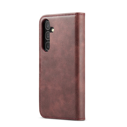 For Samsung Galaxy S24 FE 5G DG.MING Crazy Horse Texture Detachable Magnetic Leather Case(Red) - Galaxy S24 FE 5G Cases by DG.MING | Online Shopping UK | buy2fix