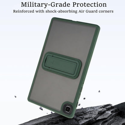 For Samsung Galaxy Tab A9+ Skin Feel Holder PC Hybrid TPU Tablet Case(Dark Green) - Galaxy Tab A9+ by buy2fix | Online Shopping UK | buy2fix