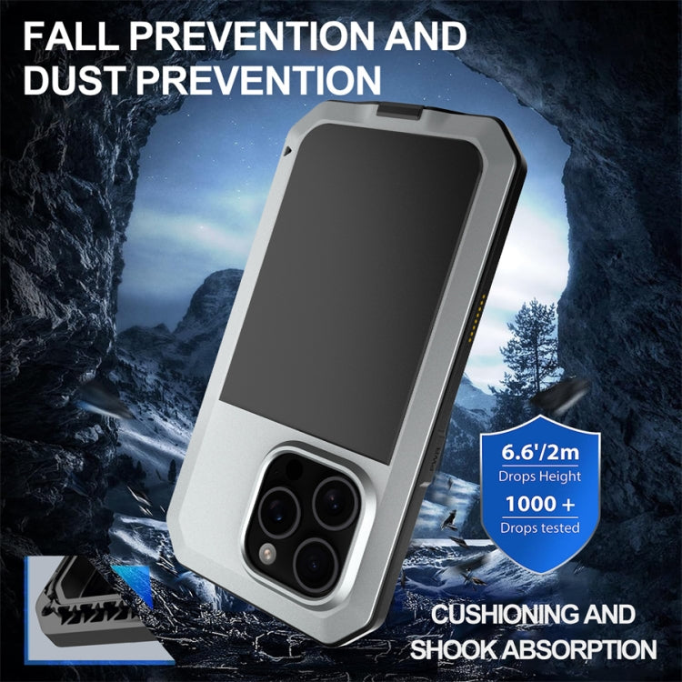 For iPhone 16 Pro Shockproof IP54 Life Waterproof Phone Case(Silver) - iPhone 16 Pro Cases by buy2fix | Online Shopping UK | buy2fix