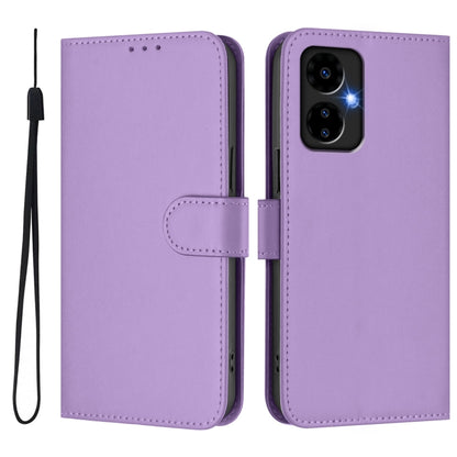 For Boost MobIle Celero 5G 2024 / 3 5G Skin Feel Solid Color Leather Phone Case with Lanyard(Lavender Purple) - More Brand by buy2fix | Online Shopping UK | buy2fix