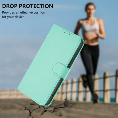 For Sony Xperia 1 VI 2024 Skin Feel Solid Color Leather Phone Case with Lanyard(Mint Green) - Sony Cases by buy2fix | Online Shopping UK | buy2fix