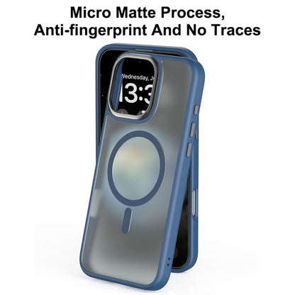 For iPhone 16 Mutural Skin Feel Series Frosted MagSafe Magnetic Phone Case(Blue) - iPhone 16 Cases by Mutural | Online Shopping UK | buy2fix