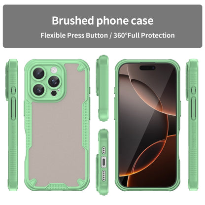 For iPhone 16 Pro Armor Glaze PC Hybrid TPU Phone Case(Green) - iPhone 16 Pro Cases by buy2fix | Online Shopping UK | buy2fix