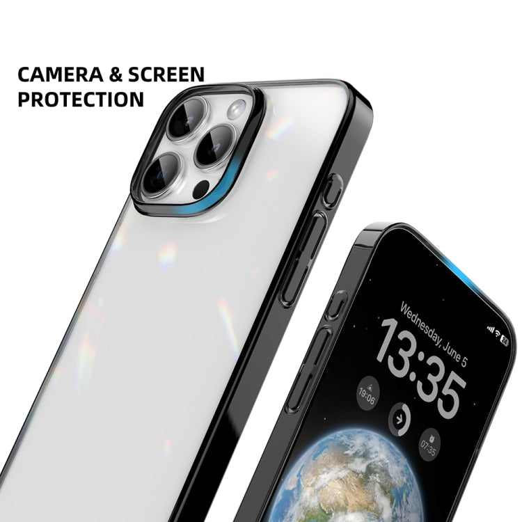 For iPhone 16 Pro Mutural Jiantou Series Electroplating Hybrid PC Phone Case(Dark Blue) - iPhone 16 Pro Cases by Mutural | Online Shopping UK | buy2fix