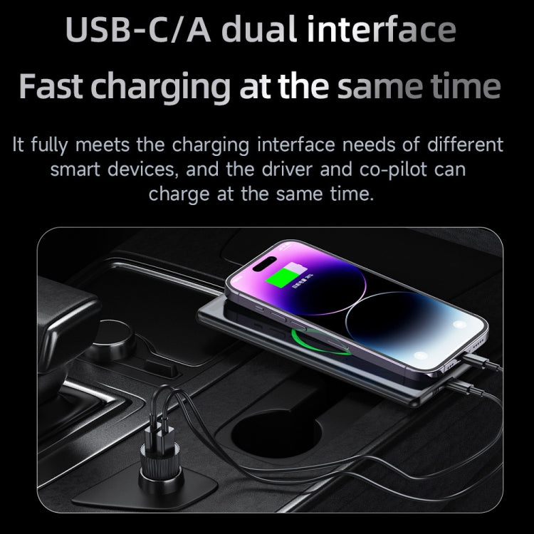 TOTU CC-1 36W Dual USB Ports Fast Charging Car Charger(Black) - Car Charger by TOTUDESIGN | Online Shopping UK | buy2fix