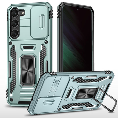 For Samsung Galaxy S25+ 5G Armor PC Hybrid TPU Camera Shield Phone Case(Alpine Green) - Galaxy S25+ 5G Cases by buy2fix | Online Shopping UK | buy2fix