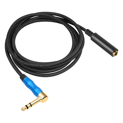 6.35mm 1/4 TRS Male Stereo Elbow to Female Electric Guitar Audio Cable, Length:1.8m(Black Blue) - Microphone Audio Cable & Connector by buy2fix | Online Shopping UK | buy2fix