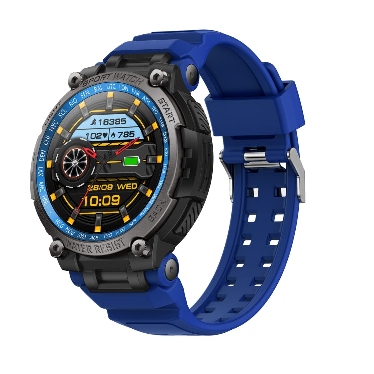 LC17 1.53 inch TFT Round Screen Sports Smart Watch, Heart Rate / Blood Oxygen / Blood Pressure(Blue) - Smart Watches by buy2fix | Online Shopping UK | buy2fix