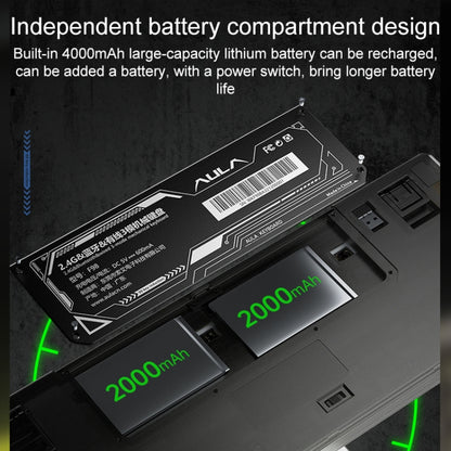 AULA F98 Pro 99 Keys Wired/2.4G/Bluetooth Three Model RGB Mechanical Keyboard, Shaft:Ice Soul Shaft(Transparent Black) - Wireless Keyboard by AULA | Online Shopping UK | buy2fix