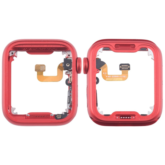 For Apple Watch Series 6 44MM LTE Aluminium Alloy Middle Frame Bezel Plate with Crown Spin Axis Flex Cable(Red) - Middle Frame by buy2fix | Online Shopping UK | buy2fix