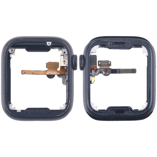 For Apple Watch Series 7 / 8 / 9 41MM GPS Aluminium Alloy Middle Frame Bezel Plate with Crown Spin Axis Flex Cable(Midnight) - Middle Frame by buy2fix | Online Shopping UK | buy2fix