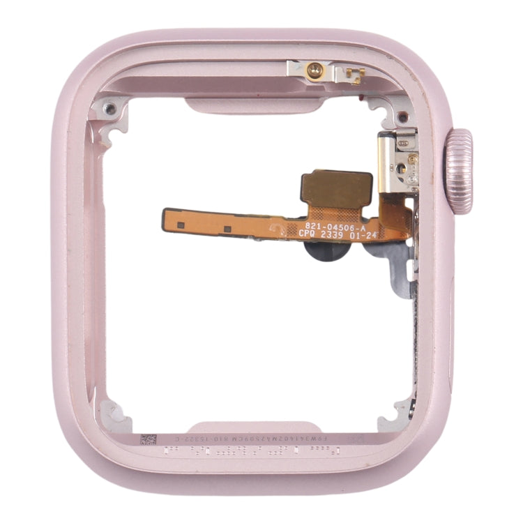 For Apple Watch Series 9 45MM LTE Aluminium Alloy Middle Frame Bezel Plate with Crown Spin Axis Flex Cable(Pink) - Middle Frame by buy2fix | Online Shopping UK | buy2fix