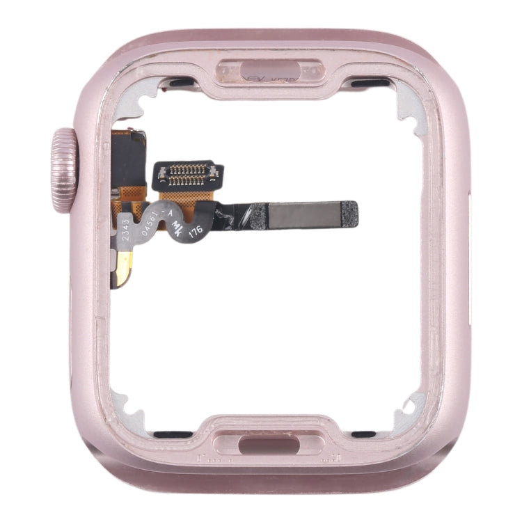 For Apple Watch Series 9 45MM LTE Aluminium Alloy Middle Frame Bezel Plate with Crown Spin Axis Flex Cable(Pink) - Middle Frame by buy2fix | Online Shopping UK | buy2fix