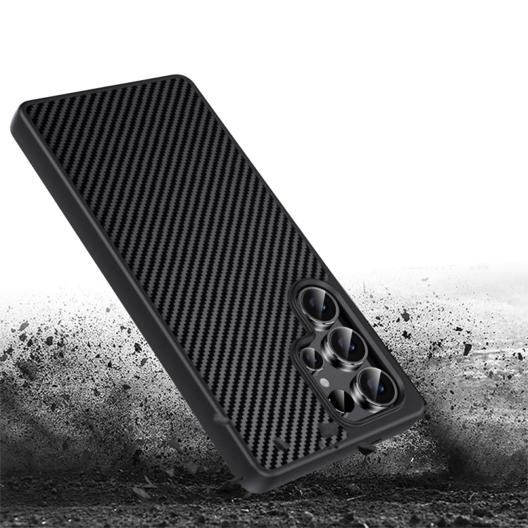 For Samsung Galaxy S25 5G Pita Series TPU + PC Texture Phone Case(Grey) - Galaxy S25 5G Cases by buy2fix | Online Shopping UK | buy2fix