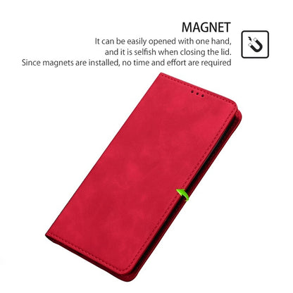 For Samsung Galaxy S25 5G Skin Feel Magnetic Leather Phone Case(Red) - Galaxy S25 5G Cases by buy2fix | Online Shopping UK | buy2fix