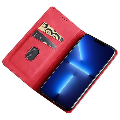 For Samsung Galaxy S25+ 5G Skin Feel Magnetic Leather Phone Case(Red) - Galaxy S25+ 5G Cases by buy2fix | Online Shopping UK | buy2fix