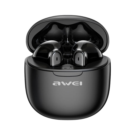 awei T68 ENC Noise Reduction Wireless Bluetooth Gaming Earphone(Black) - Bluetooth Earphone by awei | Online Shopping UK | buy2fix