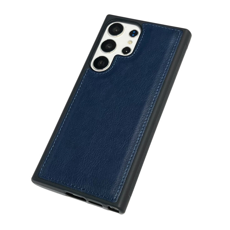 For Samsung Galaxy S25 5G Cowhide Texture Back Cover Phone Case(Royal Blue) - Galaxy S25 5G Cases by buy2fix | Online Shopping UK | buy2fix