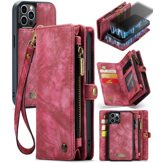 For iPhone 12 Pro Max CaseMe-008 Detachable Multifunctional Wallet Leather Phone Case (Red) - iPhone 12 Pro Max Cases by CaseMe | Online Shopping UK | buy2fix