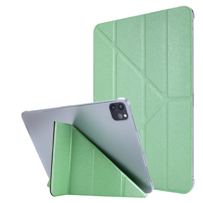 Silk Texture Horizontal Deformation Flip Leather Case with Three-folding Holder For iPad Air 11 2024 / Air 2022 / 2020 10.9(Green) - iPad Air (2022) / (2020) 10.9 Cases by buy2fix | Online Shopping UK | buy2fix