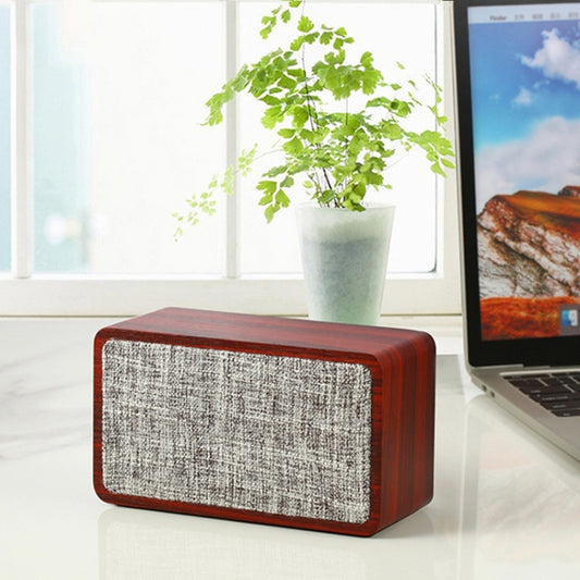 Q2 Double Speaker Wooden Bluetooth Speaker(Red) - Desktop Speaker by buy2fix | Online Shopping UK | buy2fix