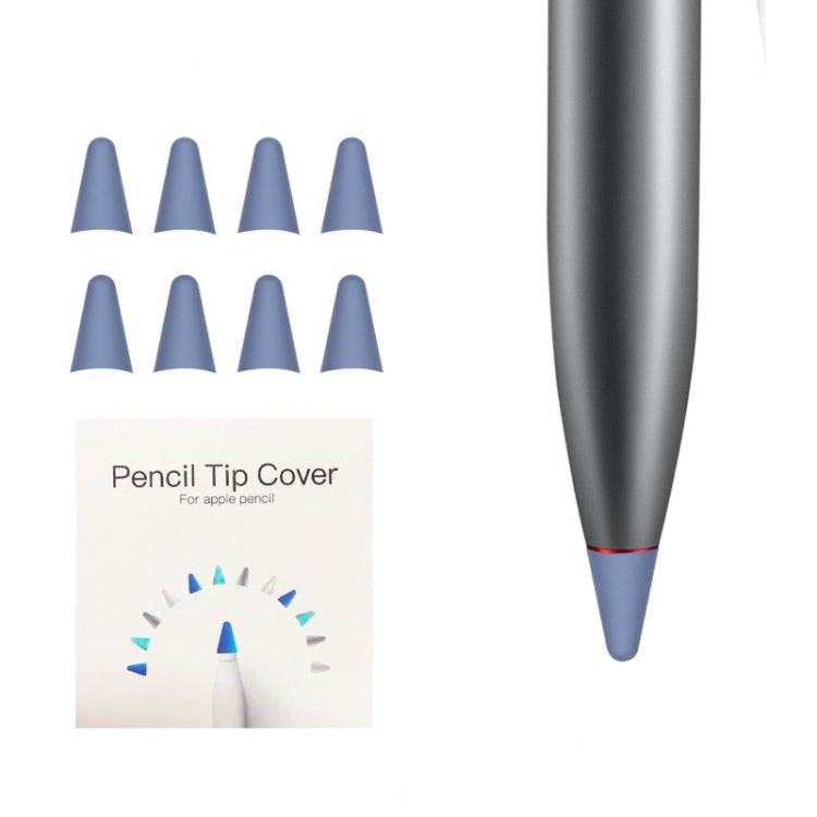 8 PCS Non-slip Mute Wear-resistant Nib Cover for M-pencil Lite (Gray Blue) - Pencil Accessories by buy2fix | Online Shopping UK | buy2fix