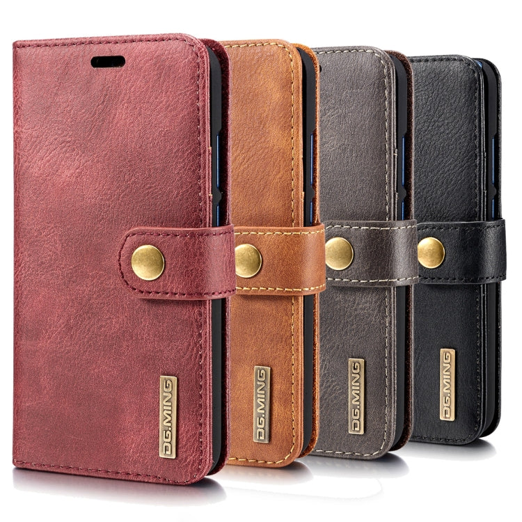 Crazy Horse Texture Flip Detachable Magnetic Leather Case for Huawei P20 Lite, with Holder & Card Slots & Wallet(Brown) - Huawei Cases by DG.MING | Online Shopping UK | buy2fix