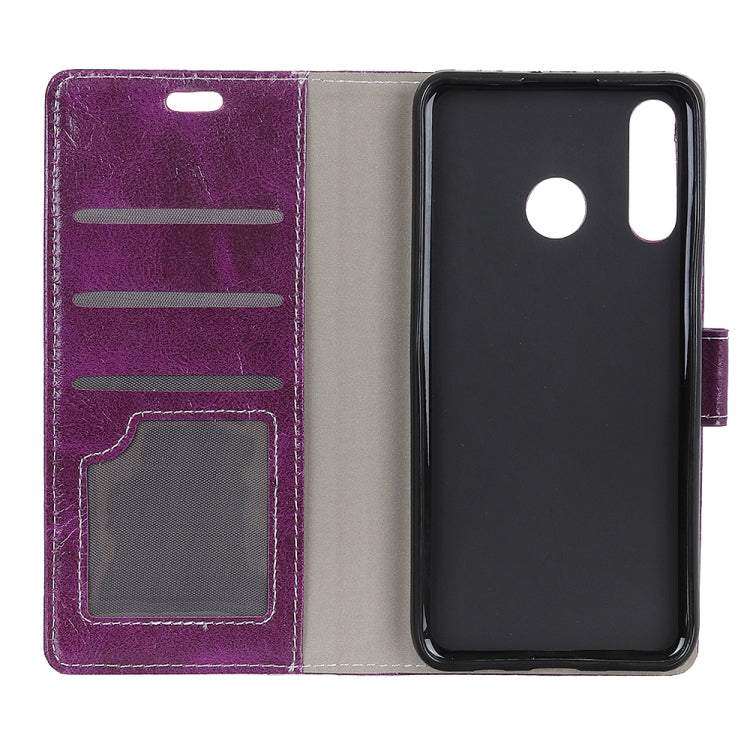 Retro Crazy Horse Texture Horizontal Flip Leather Case for Huawei P30 Lite, with Wallet & Holder & Card Slots & Photo Frame (Purple) - Huawei Cases by buy2fix | Online Shopping UK | buy2fix