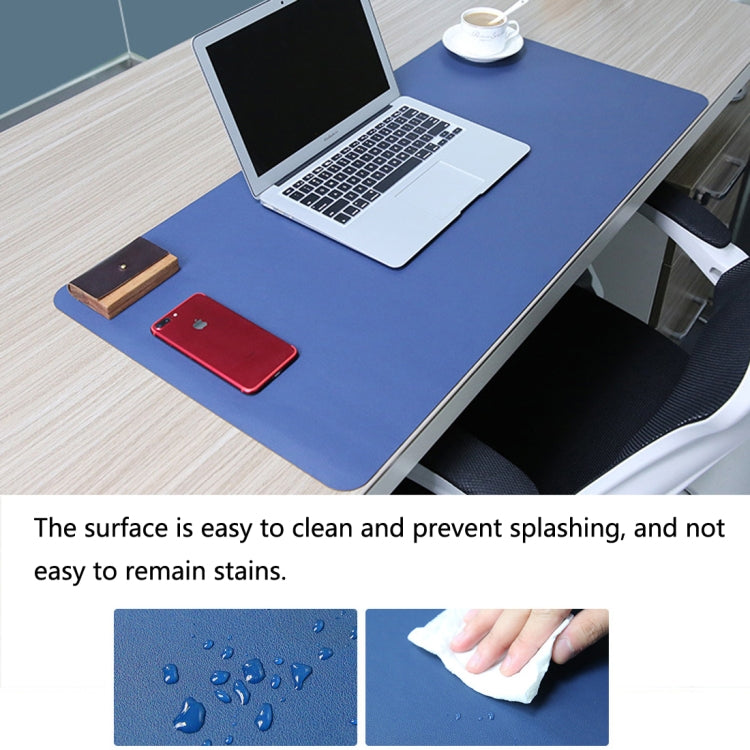 Multifunction Business Double Sided PU Leather Mouse Pad Keyboard Pad Table Mat Computer Desk Mat, Size: 80 x 40cm(Blue + Yellow) - Desk Pads by buy2fix | Online Shopping UK | buy2fix