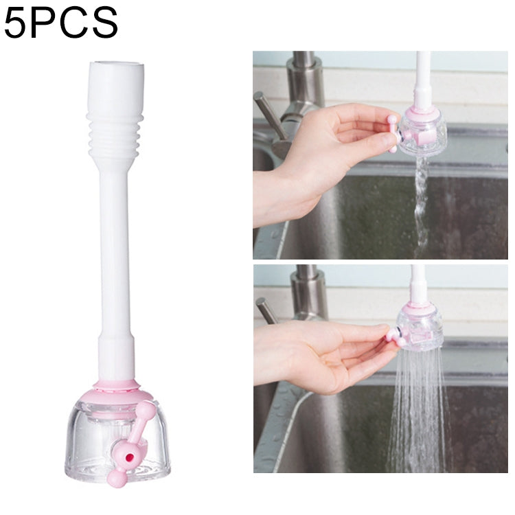 5 PCS Rotatable Water-saving Device Water Filter Faucet Water Purifier, Size: 18.6cm(Pink) - Faucets & Accessories by buy2fix | Online Shopping UK | buy2fix
