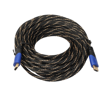 15m HDMI 1.4 Version 1080P Woven Net Line Blue Black Head HDMI Male to HDMI Male Audio Video Connector Adapter Cable - Cable by buy2fix | Online Shopping UK | buy2fix