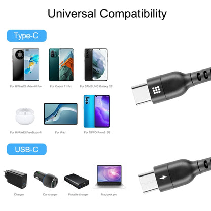 HAWEEL 1.5m 5A USB-C / Type-C to USB-C / Type-C Retractable Coiled PD Fast Charging Cable - USB-C & Type-C Cable by HAWEEL | Online Shopping UK | buy2fix