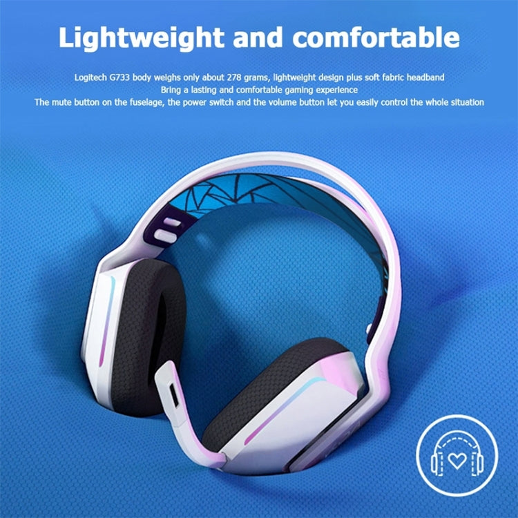 Logitech G733 LIGHT SPEED Wireless RGB Gaming Headset(Silver) - Multimedia Headset by Logitech | Online Shopping UK | buy2fix