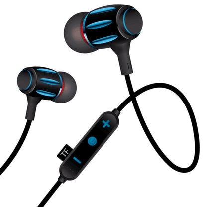 MG-G17 Bluetooth 4.2 Sport Wireless Bluetooth Earphone, Support Card (Black Blue) - Bluetooth Earphone by buy2fix | Online Shopping UK | buy2fix