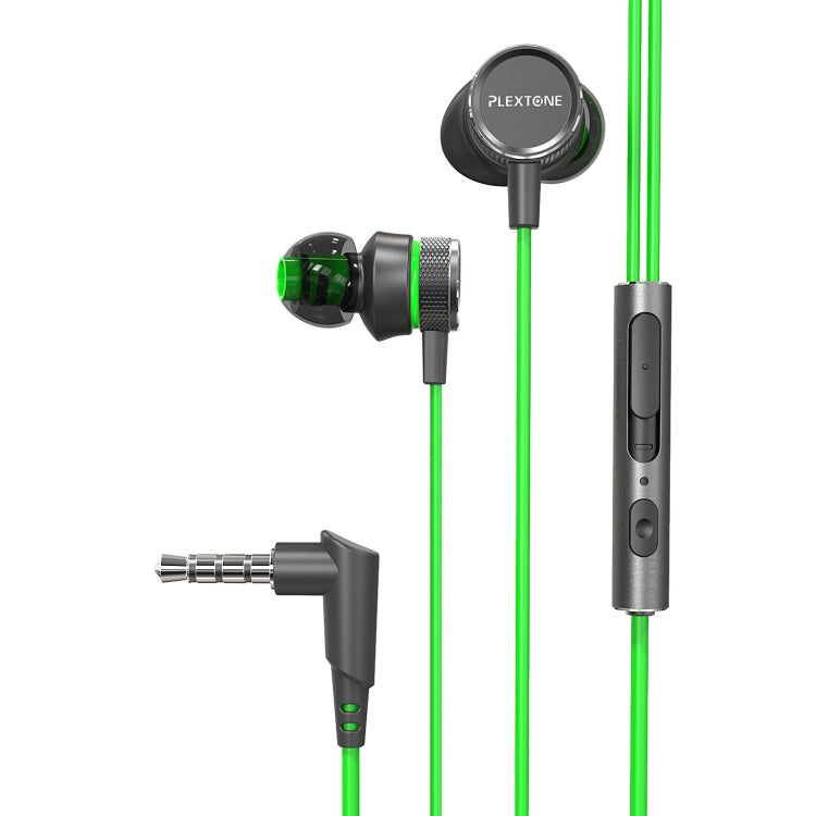 PLEXTONE G15 3.5mm Gaming Headset In-ear Wired Magnetic Stereo With Mic(Green) - In Ear Wired Earphone by PLEXTONE | Online Shopping UK | buy2fix