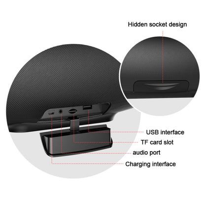 ZEALOT S27 Multifunctional Bass Wireless Bluetooth Speaker, Built-in Microphone, Support Bluetooth Call & AUX & TF Card & 1x93mm + 2x66mm Speakers(Black) - Desktop Speaker by ZEALOT | Online Shopping UK | buy2fix