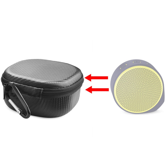 For Logitech X100 Wireless Bluetooth Speaker Carbon Fiber Protective Bag Storage Box - Protective Case by buy2fix | Online Shopping UK | buy2fix