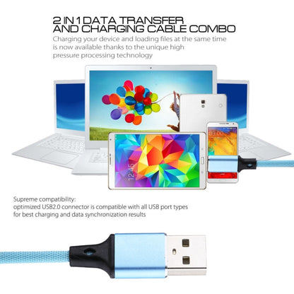 1m 2A USB to 8 Pin Nylon Weave Style Data Sync Charging Cable(Blue) - Normal Style Cable by buy2fix | Online Shopping UK | buy2fix